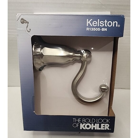 Kohler 13505-BN BRUSHED NICKEL Kelston Bathroom Robe Towel Hook wall mount  new - Picture 1 of 3